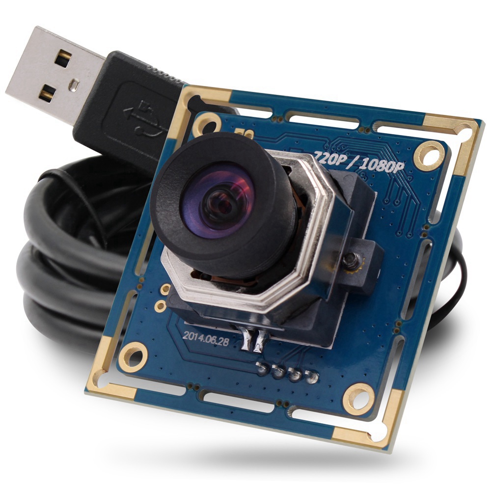 ELP 2MP Autofocus Webcam Full HD 1920X1080p CMOS OV2710 Color Sensor Hd Industrial Usb Camera Module with No Distortion Lens